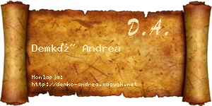Demkó Andrea névjegykártya