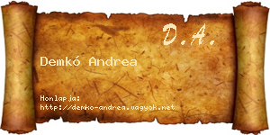 Demkó Andrea névjegykártya