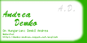 andrea demko business card